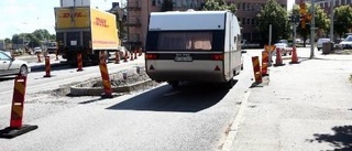 Varning för bilköer vid Hamnbron till helgen