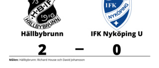 IFK Nyköping U föll borta mot Hällbybrunn