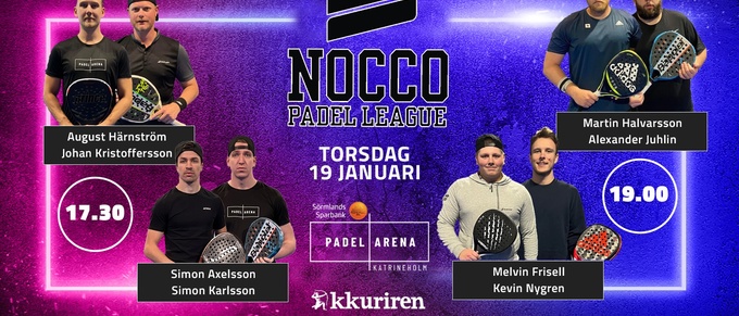 Se första omgången av Nocco Padel League – vi sände dubbelt