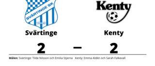 Svärtinge tappade ledningen mot Kenty