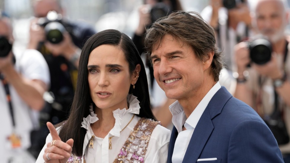 Jennifer Connelly och Tom Cruise under Cannesfestivalen i Frankrike där Cruise tilldelades hedersguldpalmen.