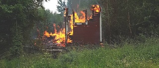 Polisanmälan efter uthusbrand