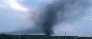 Brand på tippen i Sunderbyn