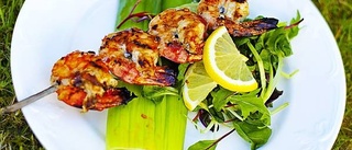 Marinerade grillade ­tigerräkor