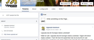 Uppsala kommun i topp på Facebook