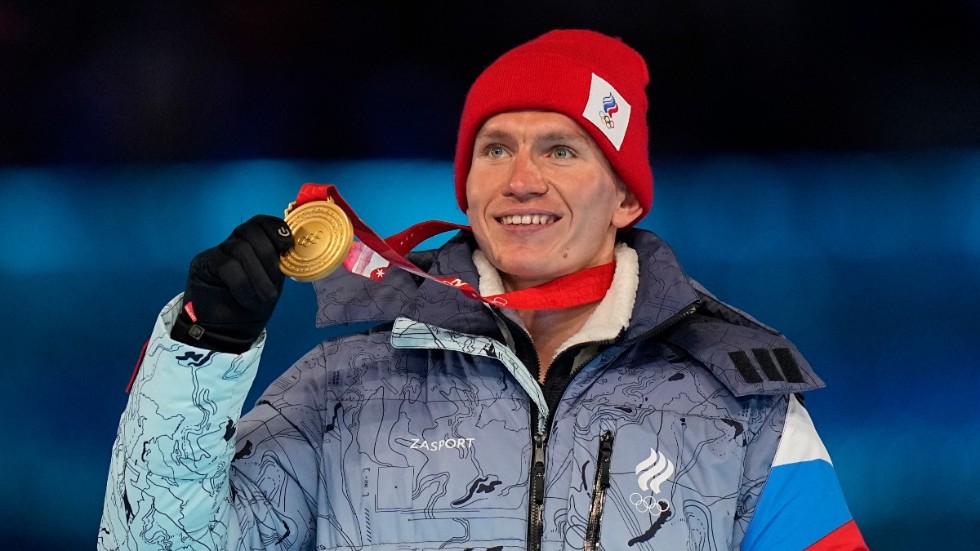 Alexander Bolshunov tog OS-guld i skidor 2022. Arkivbild.