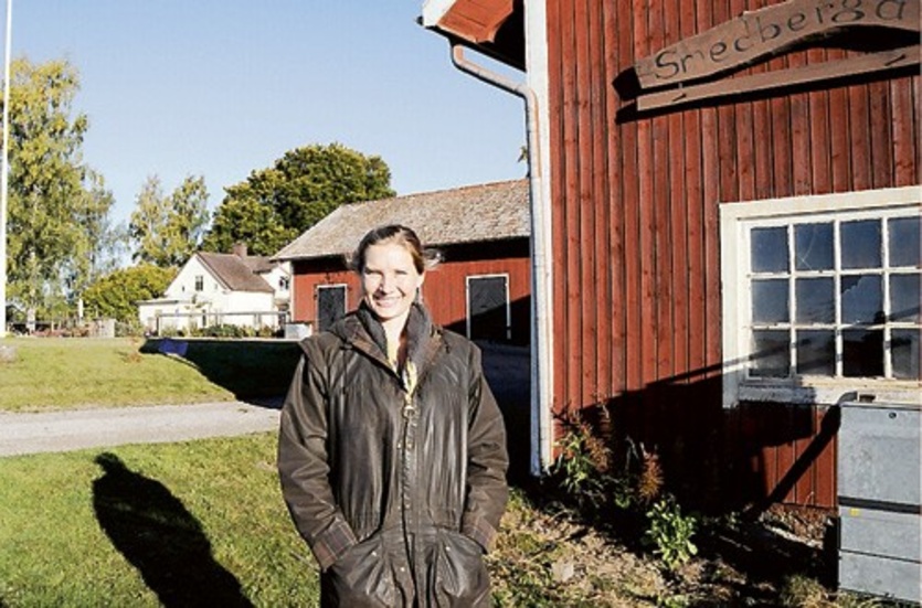 Karin Varverud från Smedberga gård tillhör en av de tre gårdarna i projektet.