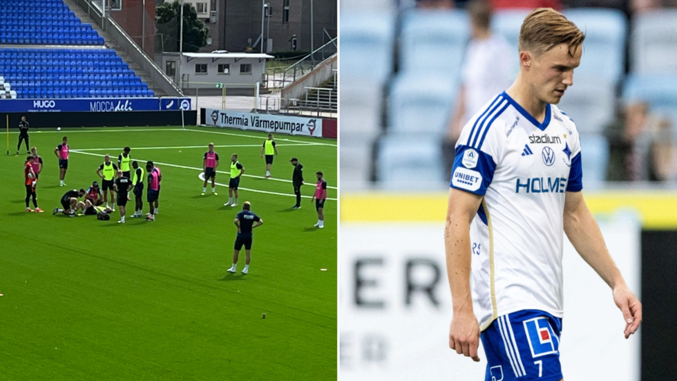Jacob Ouro Ortmark tvingades bryta tisdagens träning efter en duell som gjorde att han fick ont i samma knä som hållit honom borta ett år.