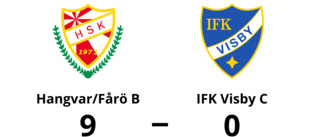 Målfest för Hangvar/Fårö B hemma mot IFK Visby C