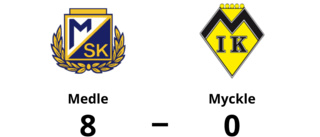 Medle utklassade Myckle - vann med 8-0