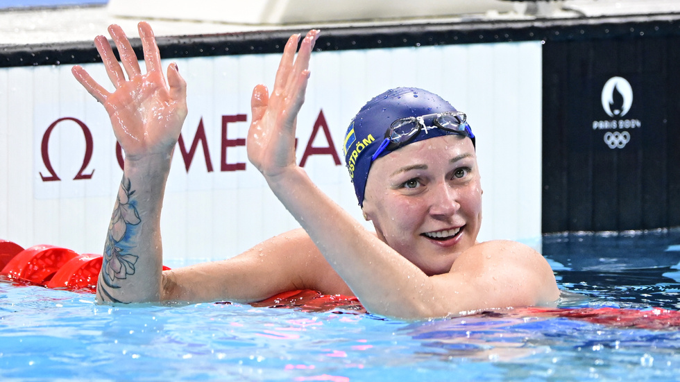 Sarah Sjöström var nöjd efter att ha slagit olympiskt rekord i semifinalen på 50 meter fritt.