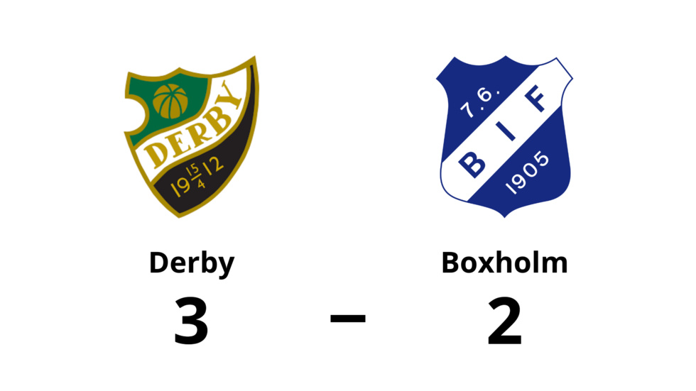BK Derby vann mot Boxholms IF
