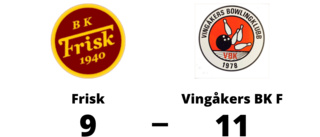 Vingåkers BK F besegrade Frisk med 11-9