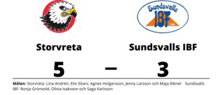 Storvreta vann mot Sundsvalls IBF på hemmaplan