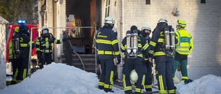 Stort pådrag – torrkokning ledde till fullt utvecklad villabrand