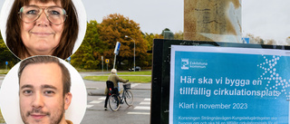 Här byggs ny rondell i Eskilstuna