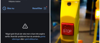 Problem med SL:s hemsida och app – oklart varför 