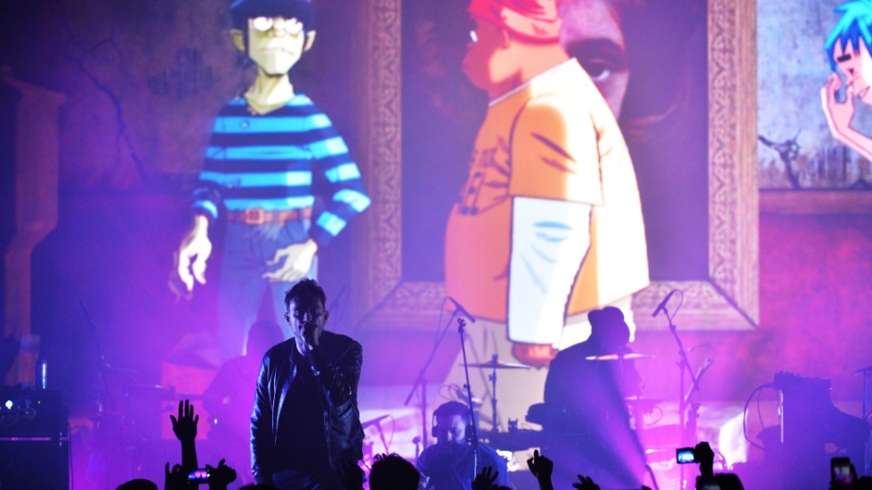 Damon Albarn tillsammans med Gorillaz. Arkivbild.