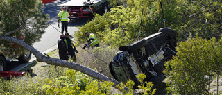 Woods kraschade i nära 140 på 70-sträcka