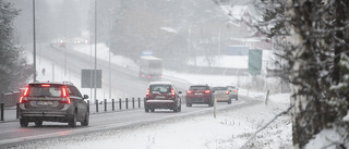 Risk för halka på E4 på grund av snömodd