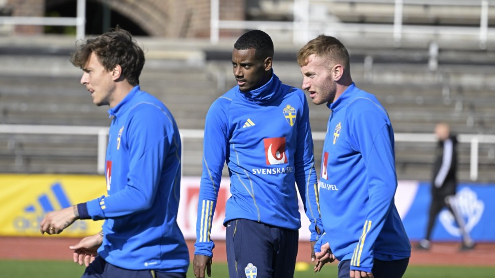 Victor Nilsson Lindelöf, Alexander Isak och Dejan Kulusevski, tre av landslagets främsta stjärnor.