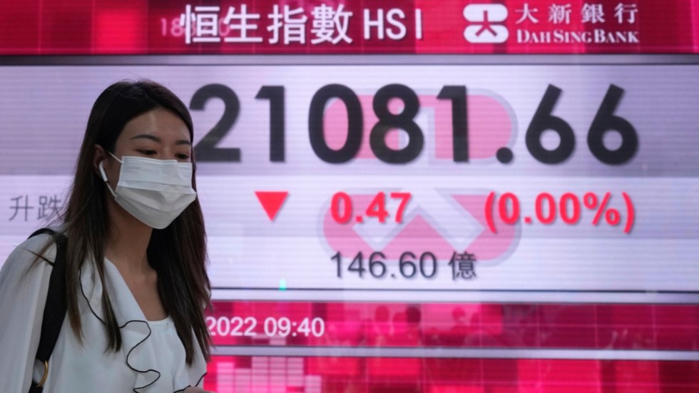Hongkongbörsen öppnar måndagshandeln på minus. Arkivbild.
