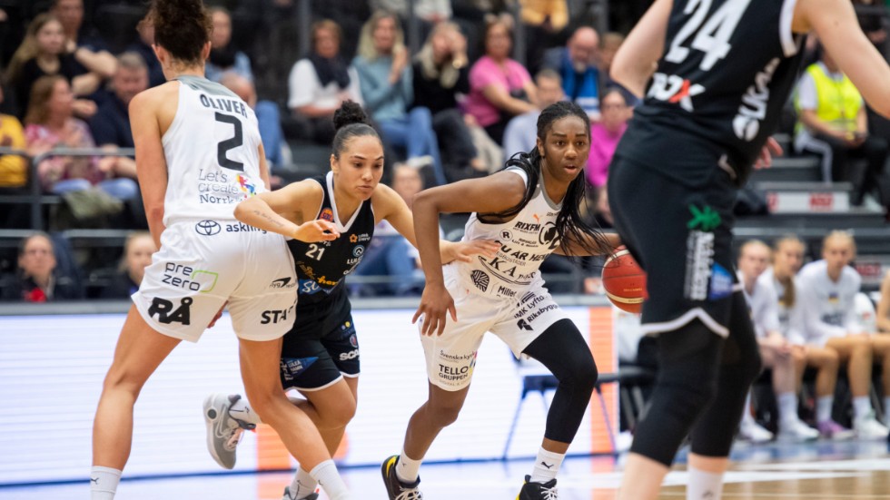 Brooke McCarty-Williams i Luleå Basket gick poänglös i den fjärde perioden.