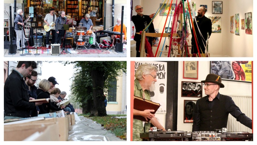 Knäppingsborgsgatan levererade. Här hände det mest. Livemusik (Som Waits m fl), Utställning på galleri 7B (Olle Schmidt och Fredric Ilmarson), bokrea från Antikvariatet och 78-varvare DJ:s i form av The Brus Brothers (Lars- Olof “ Fiffe” Ohlsson och David Tellström) på Vaxkupan.