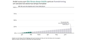 Hela listan – så många har varje kommun vaccinerat • Regionen ser inte ut att kunna hålla målet med vaccineringen