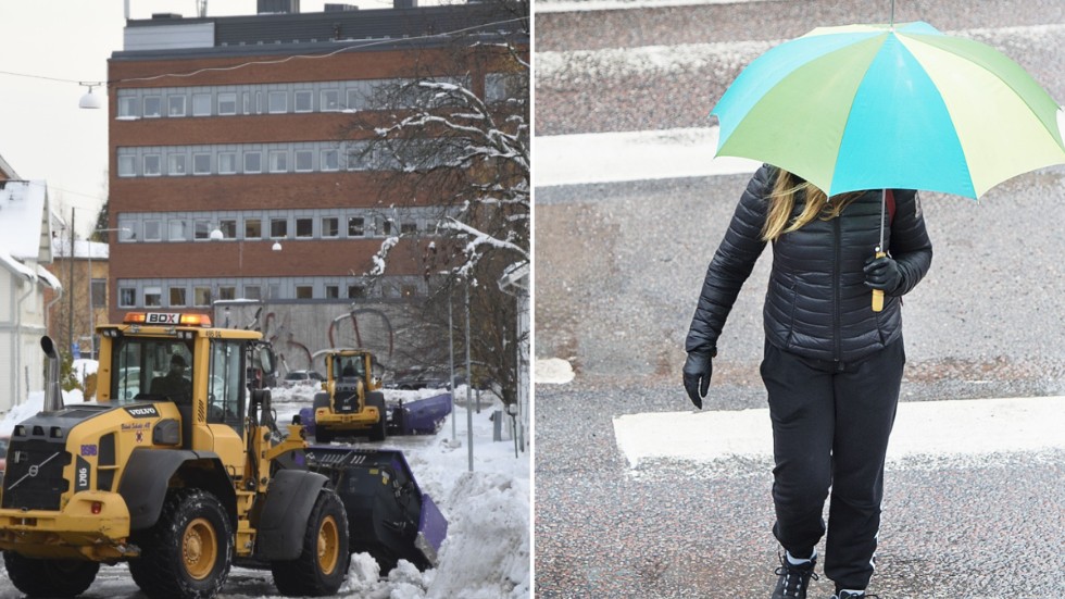 Efter snöovädret har regn öst ner över länet.