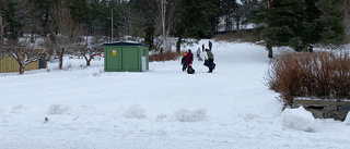 Oskyddad pulkabacke får farthinder