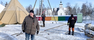 Helgens samiska festival tar form på stan