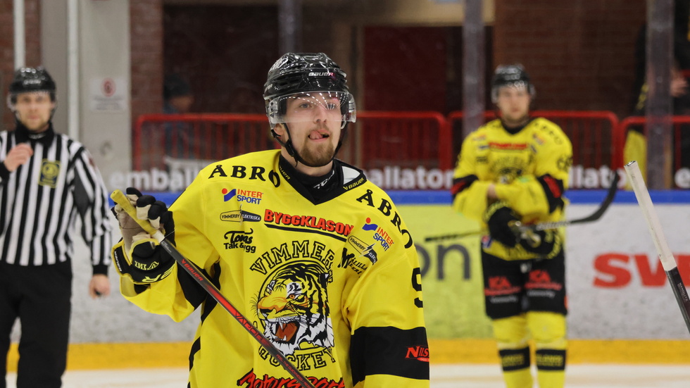 Vimmerby Hockeys Jakob Heljemo har spelat för Tingsryd tidigare.