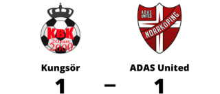 ADAS United spelade lika borta mot Kungsör