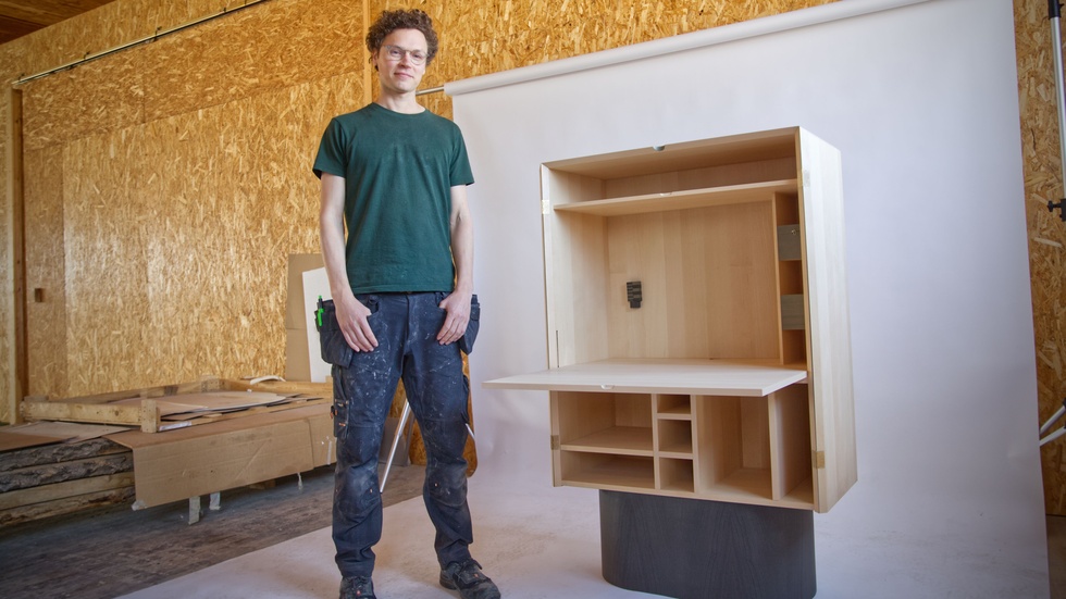 Martijn Jansen valde att göra en chiffonjé för sitt gesällprov. "För det är vad jag skulle vilja ha själv hemma. Det är väl lite så man får tänka." 