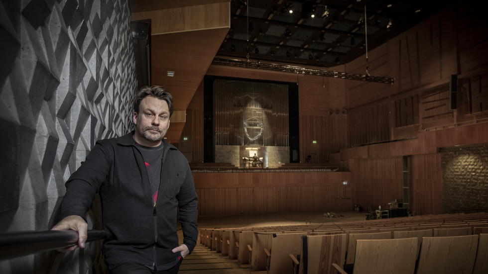 Roger Norén, konserthuschef vid Studio Acusticum som är en del av Piteå Science Park.