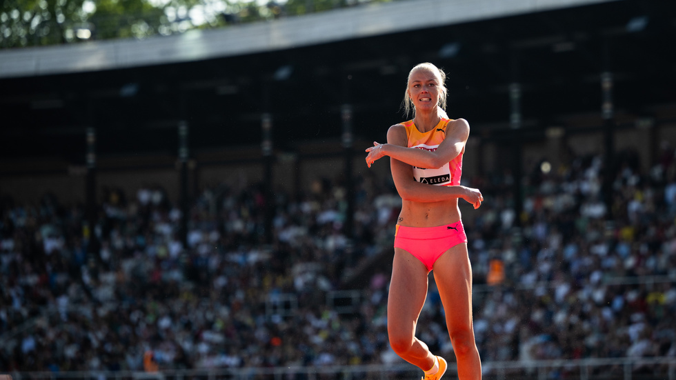 Maja Nilsson var med i Diamond league i höjdhopp, en del av Bauhausgalan på Stockholm stadion. Motalatjejen tog 1,86, men bröt tävlingen efter andra hoppet på 1,94.