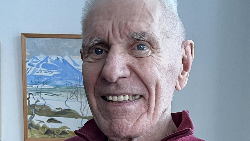 Stig Jonsson i sitt vardagsrum - februari 2024