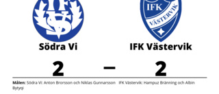 IFK Västervik tappade ledning till oavgjort mot Södra Vi