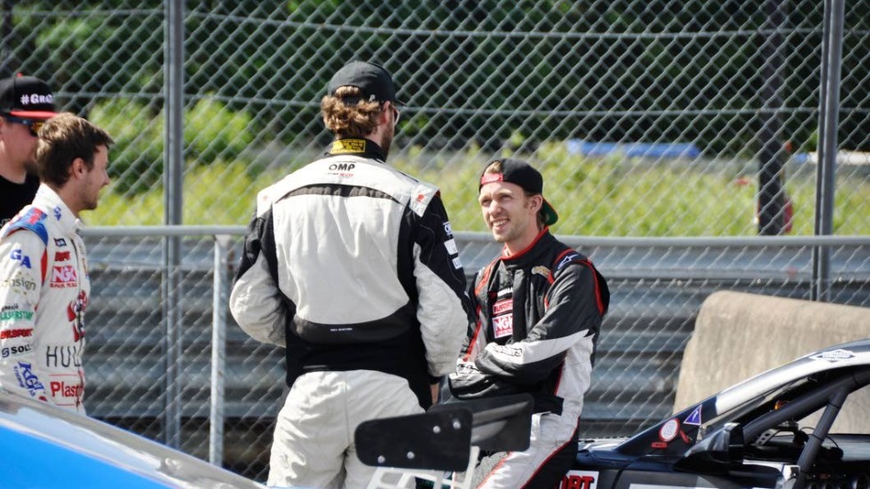 Alexander Graff inför det första racet på Mantorp under torsdagens STCC-tävlingar.