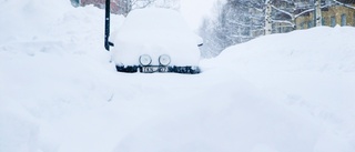 Här faller snön under dagen