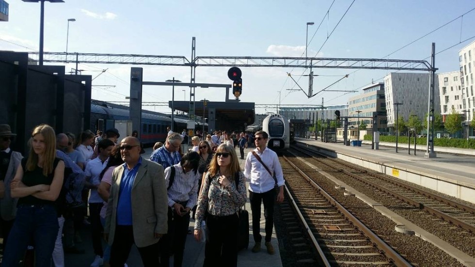 Totalstopp i tågtrafiken efter en olycka i Sollentuna. Bilden är en arkivbild. 