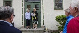 Minnesplakat på Cullbergs barndomshem