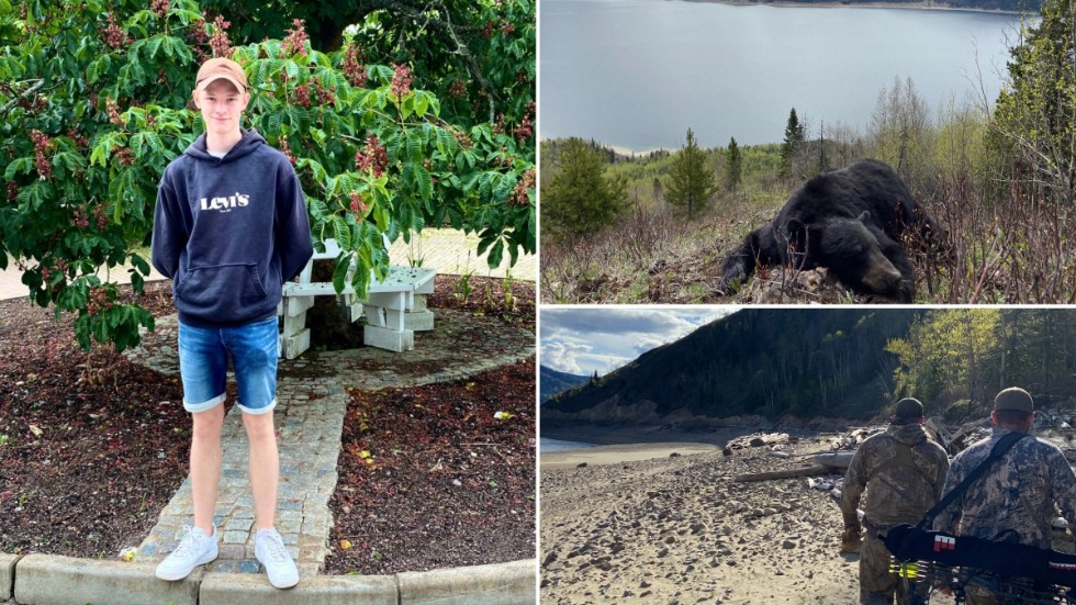 Elis Wahlman tog nyligen studenten och gick ut Gamlebygymnasiet där han läste naturbruksprogrammet med inriktning jakt och viltvård. Under praktiken i Kanada fick han bland annat delta i björnjakt.