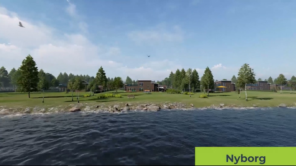 Så här kan det komma att se ut i Nyborg i framtiden om nya villor uppförs av Kalix kommun.