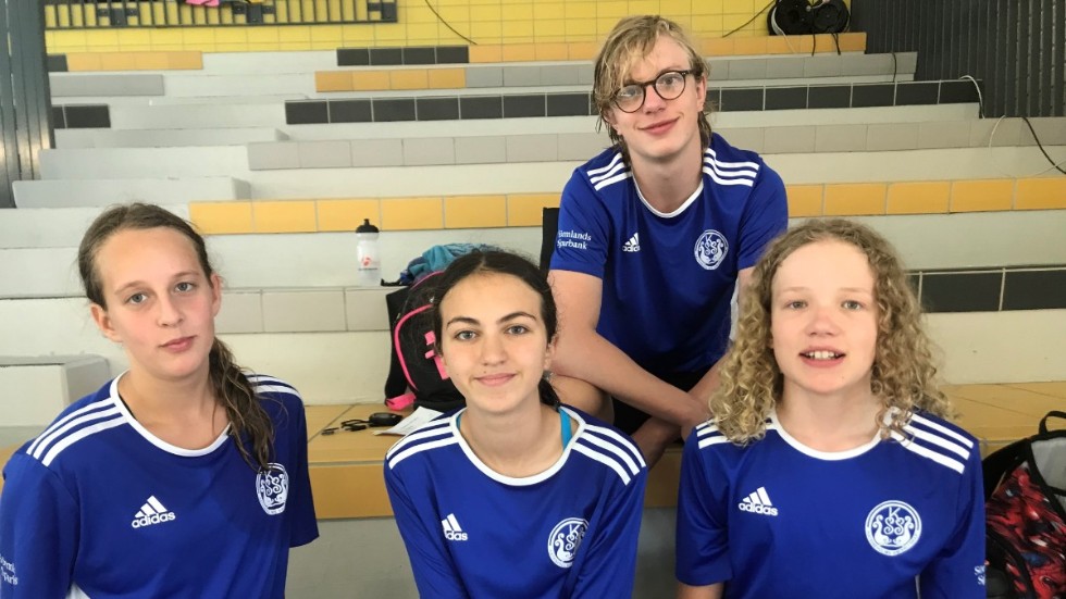 KSS-kvartetten som tävlade i Eskilstuna, Tyra Cedervall,Lilian Abo Shame, Erik Blomqvist och August Siverskog.