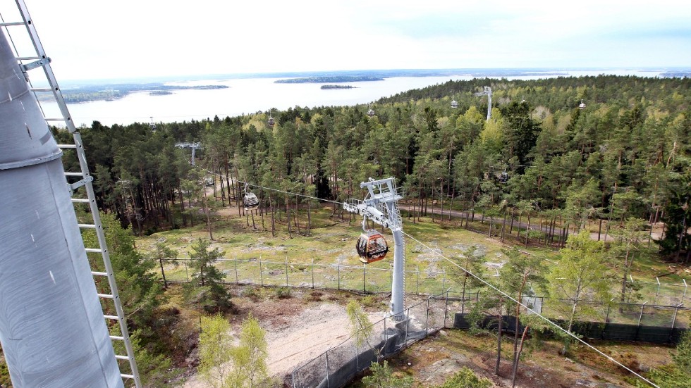 Mitt under färden med linbanan på Kolmårdens djurpark blev familjen vittnen till en relationsmisshandel i "vagnen" framför. Bilden är från ett annat tillfälle.