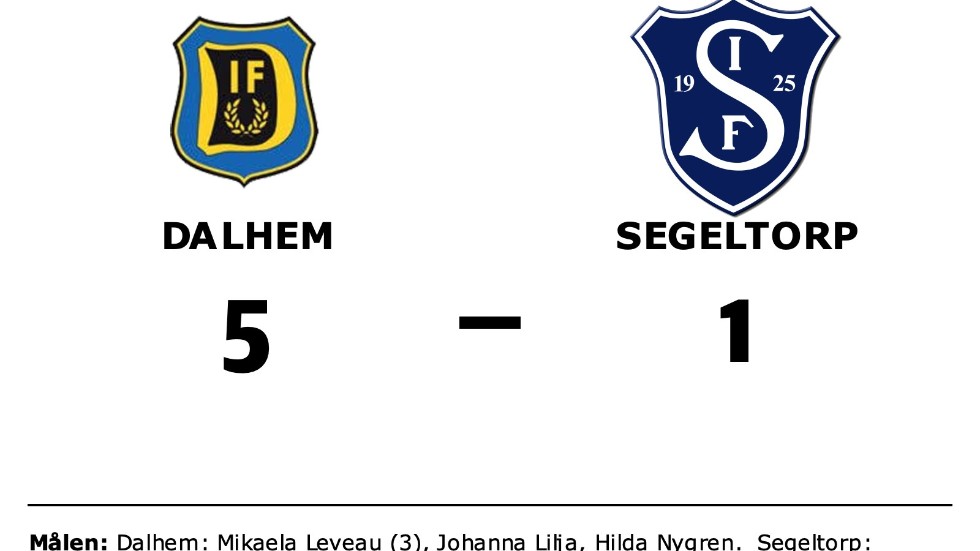 Dalhem IF vann mot Segeltorps IF