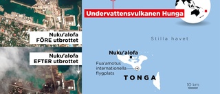 Snabbvisit när hjälpplan nådde Tonga