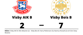 Utklassning när Visby Bois B besegrade Visby AIK B